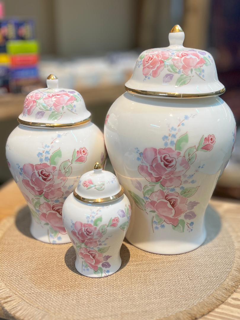 ست جینجر جار گل صورتی