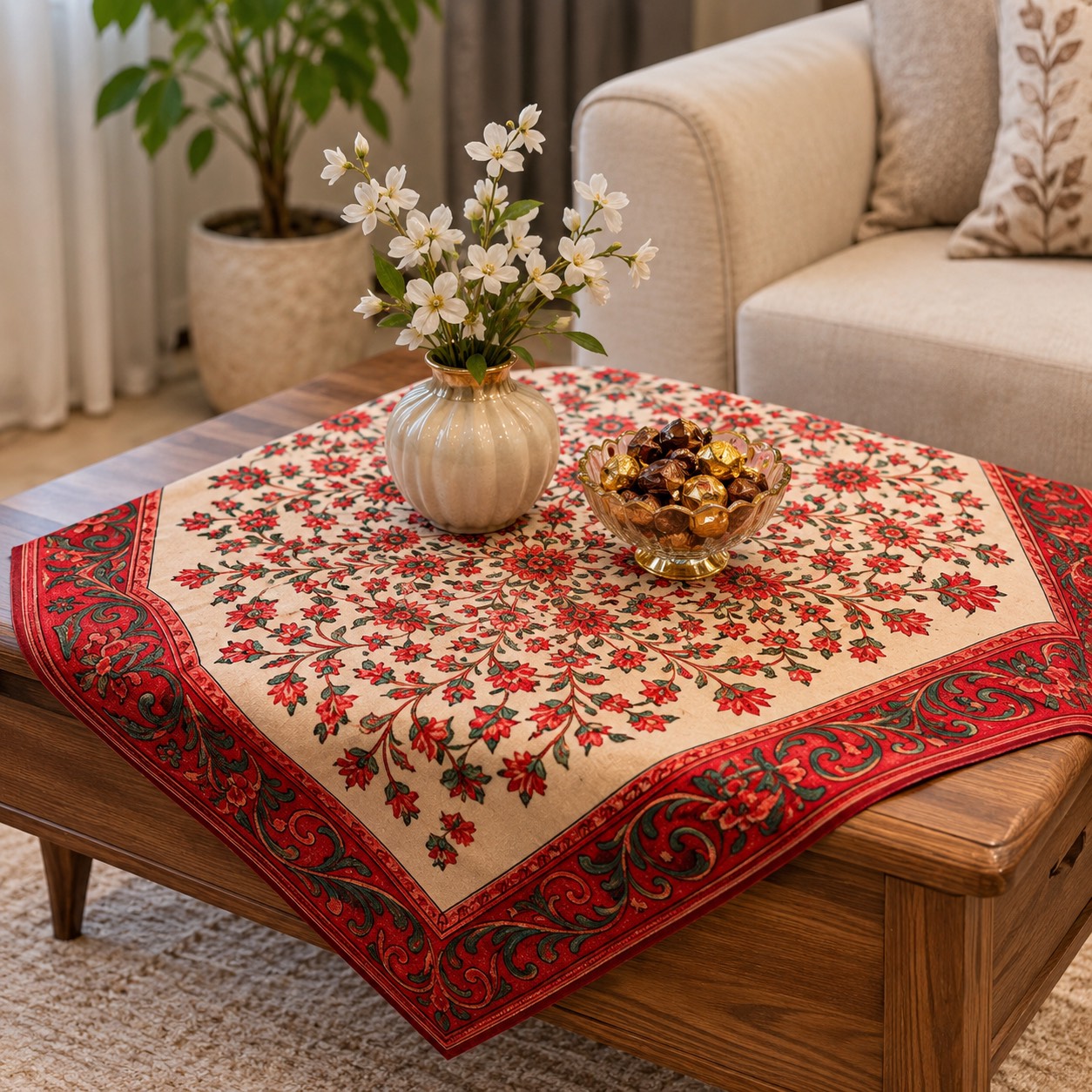 رومیزی سنتی مربع